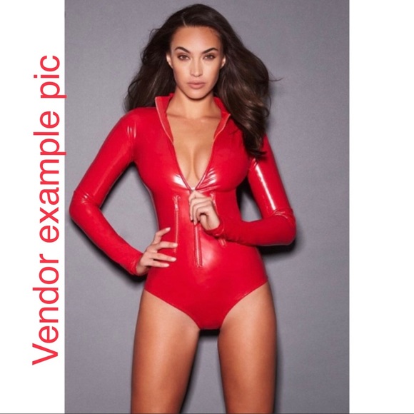 NWT Frederick’s of Hollywood Bree Long Sleeve Bodysuit (Black, L/XL) - Picture 2 of 15